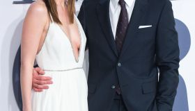 Jamie Dornan and Dakota Johnson attend the UK Premiere of 'Fifty Shades Of Grey'