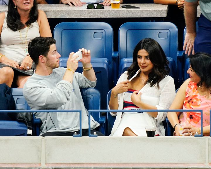 Nick Jonas and Priyanka Chopra at 2018 US Open