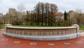 Entrance sign to Indiana University Bloomington Indiana
